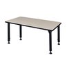 Kee Rectangle Tables > Height Adjustable > Rectangular Classroom Tables, 42 W X 30 L X 23-34 H, Maple MT4230PLAPBK